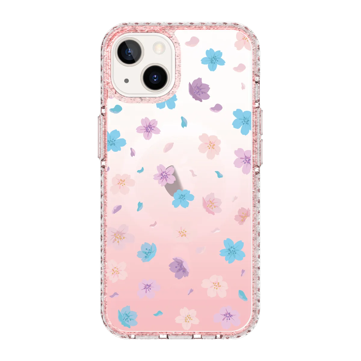 5136-iphone-13-golden-case-magsafe-compatible-pink-glitter