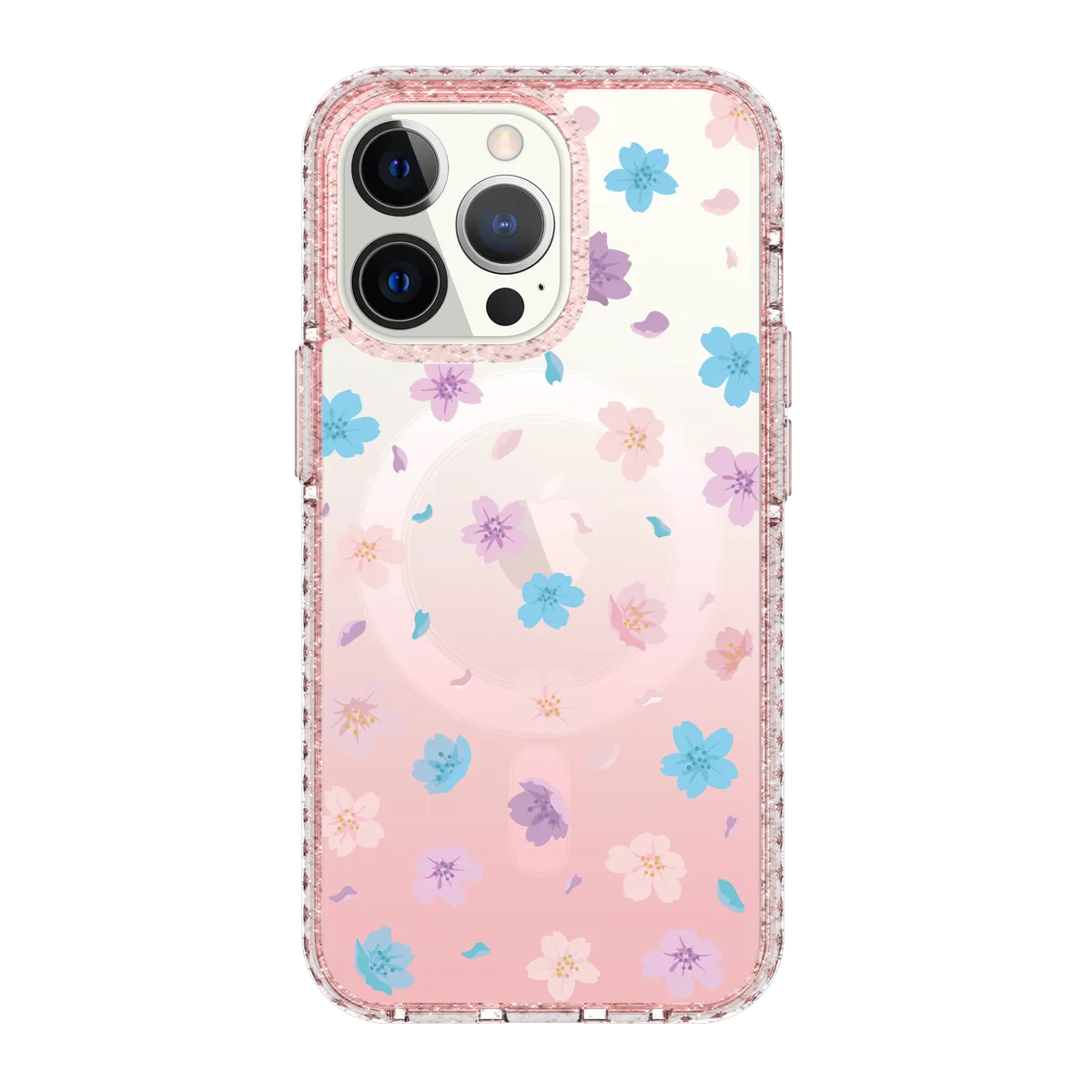 5136-iphone-13-pro-golden-case-magsafe-compatible-pink-glitter