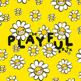 5892 B.Duck Yellow Flowers Pattern