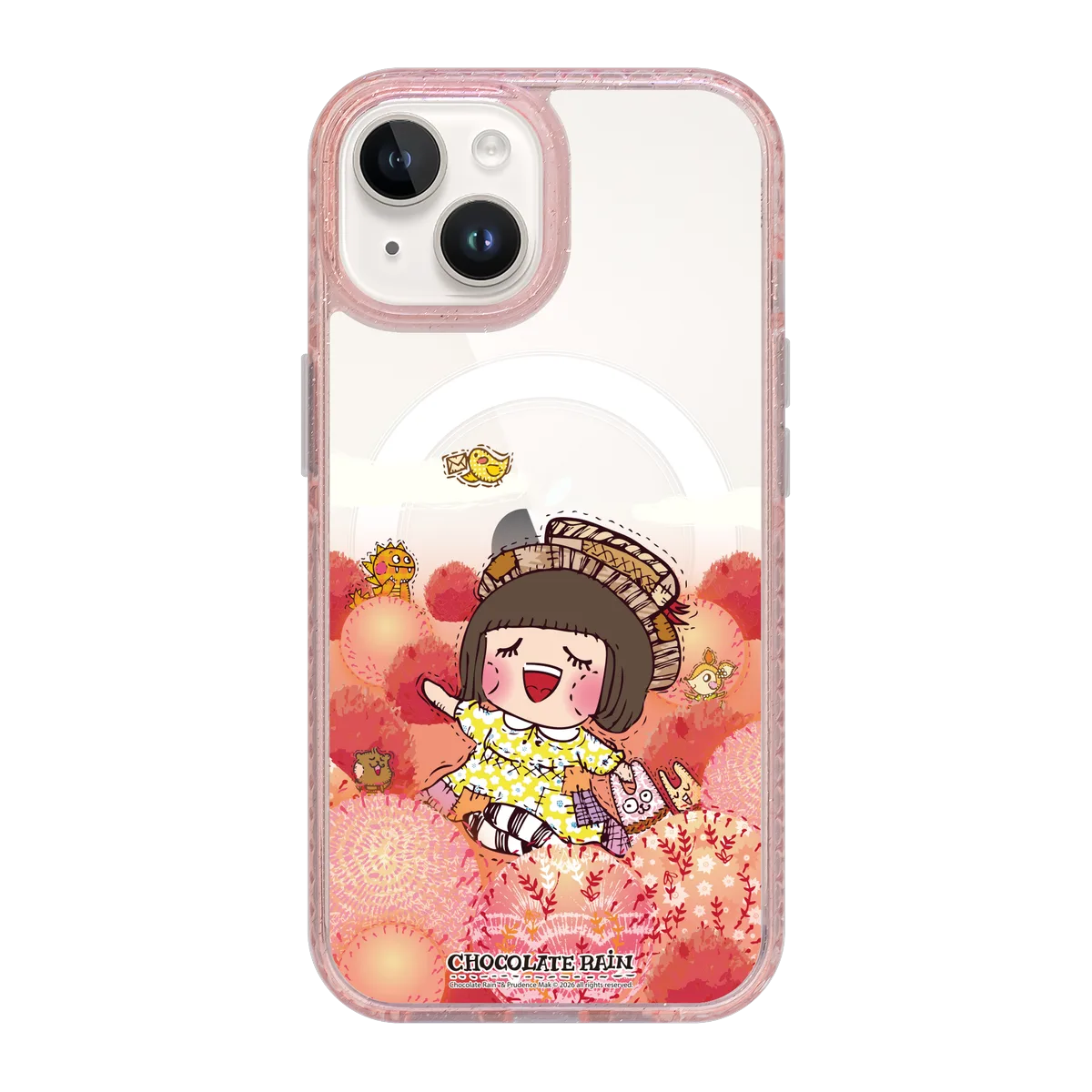 6236-iphone-15-golden-case-magsafe-compatible-pink-glitter