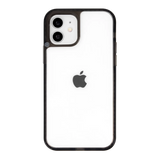 front-iphone-12-golden-case-transparent-black