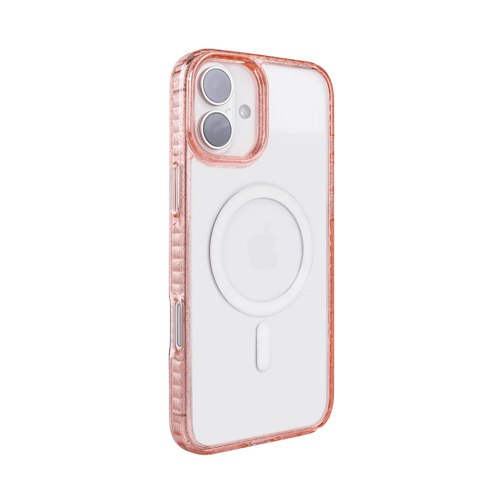 left-iphone-16-plus-golden-case-magsafe-compatible-pink-glitter