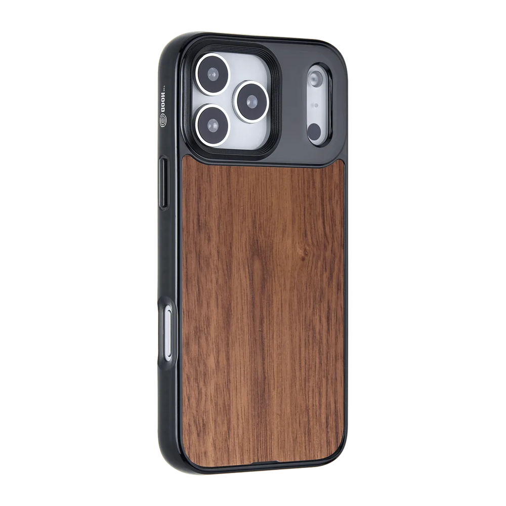 left-iphone-17-pro-goldensnap-wooden-case-magsafe-compatible-transparent-black-walnut