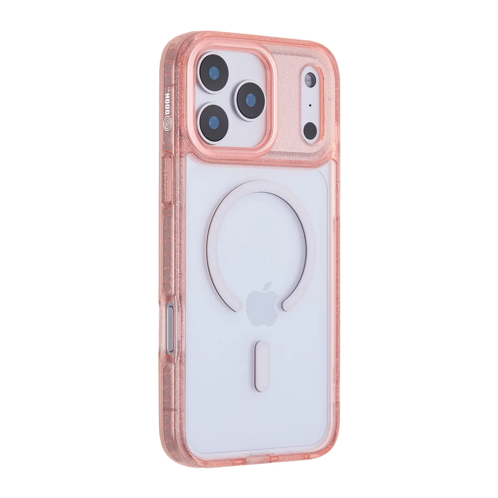 left-iphone-17-pro-max-goldensnap-case-magsafe-compatible-pink-glitter